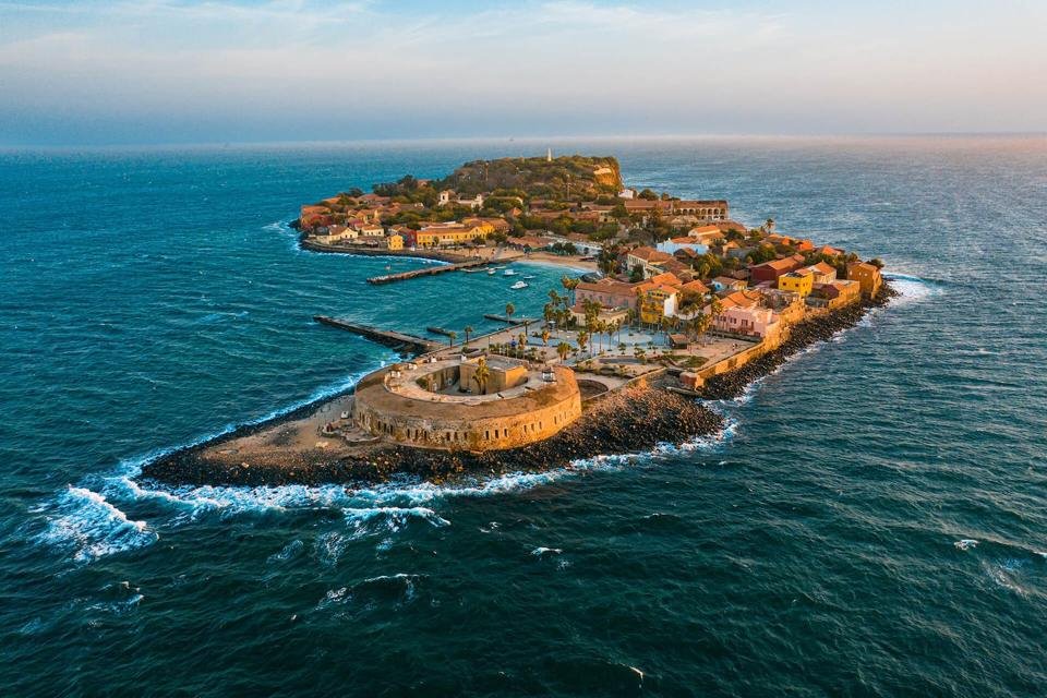 L'île de Gorée vue du ciel